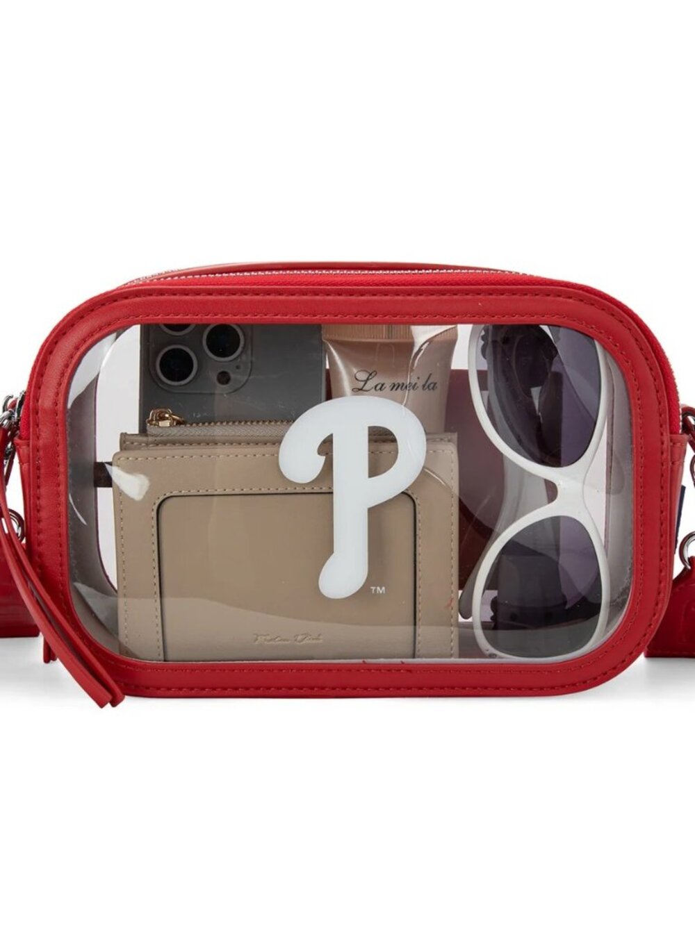 Philadelphia Phillies Team Clear Crossbody Bag/Stadium Bag - Red